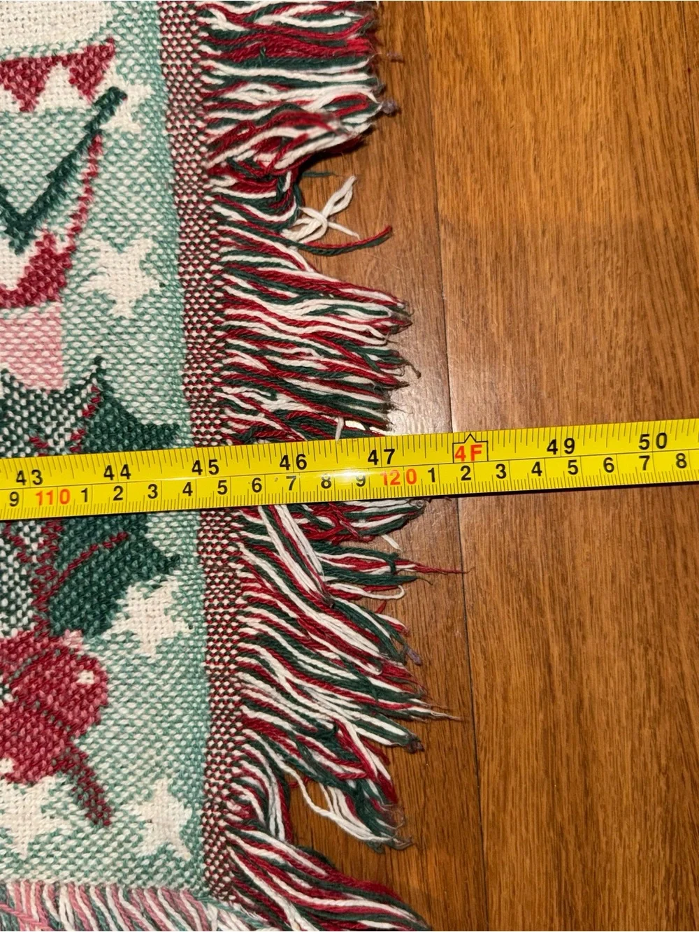 Holiday Angel Tapestry Throw Blanket - Red, Green, Cream